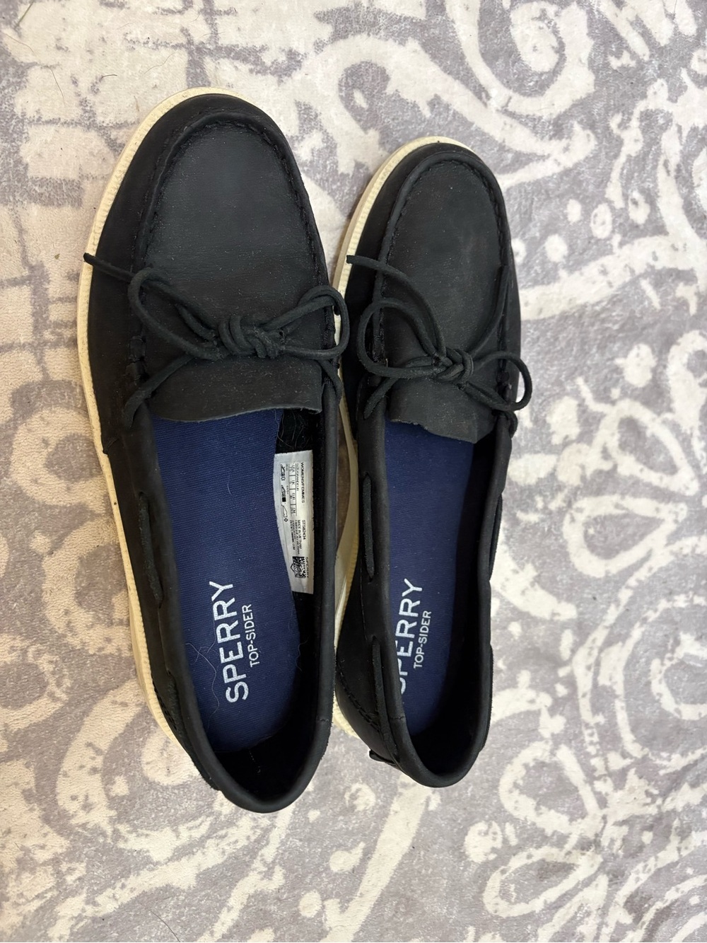 Sperry Black Women’s Moccasin-Style Boat Shoes